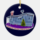Kerstversiering met trailer Trash Keramisch Ornament (Voorkant)