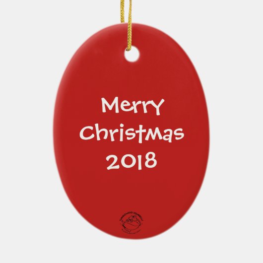 kerstversiering met tumbleweed keramisch ornament (Achterkant)