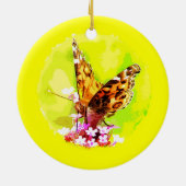 kerstversiering met vlinder keramisch ornament (Achterkant)