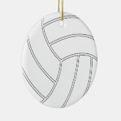 kerstversiering met volleybal keramisch ornament (Rechts)