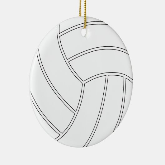  kerstversiering met volleybal keramisch ornament (Rechts)