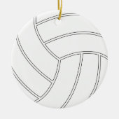  kerstversiering met volleybal keramisch ornament (Voorkant)