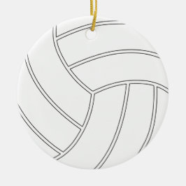  kerstversiering met volleybal keramisch ornament
