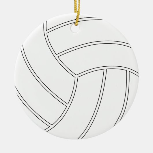  kerstversiering met volleybal keramisch ornament (Voorkant)