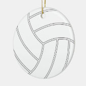 kerstversiering met volleybal keramisch ornament (Links)
