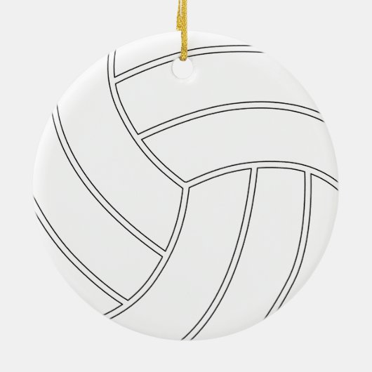  kerstversiering met volleybal keramisch ornament (Achterkant)