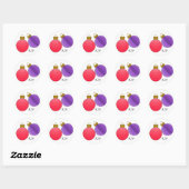 Kerstversiering met vreugde ronde sticker (Vel)