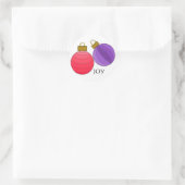 Kerstversiering met vreugde ronde sticker (Tas)