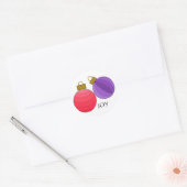 Kerstversiering met vreugde ronde sticker (Envelop)