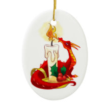 kerstversiering met vuurdraak