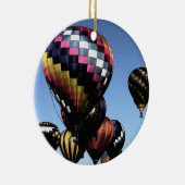 Kerstversiering met warme luchtballon keramisch ornament (Rechts)