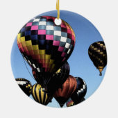 Kerstversiering met warme luchtballon keramisch ornament (Achterkant)