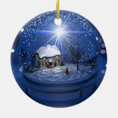kerstversiering met Wereldbol Starlight Keramisch Ornament (Achterkant)