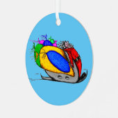 Kerstversiering Metalen Ornament (Voorkant links)