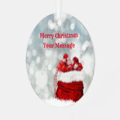 Kerstversiering Metalen Ornament (Voorkant links)