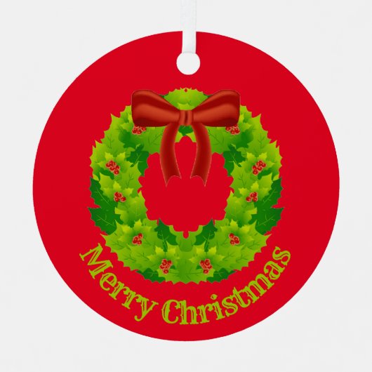 Kerstversiering Metalen Ornament (Voorkant)