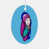 Kerstversiering Metalen Ornament (Voorkant Rechts)