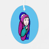 Kerstversiering Metalen Ornament (Voorkant links)