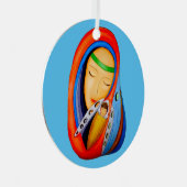 Kerstversiering Metalen Ornament (Voorkant Rechts)