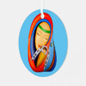 Kerstversiering Metalen Ornament (Voorkant links)