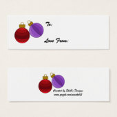 Kerstversiering Mini Visitekaartjes (Voorkant /achterkant)