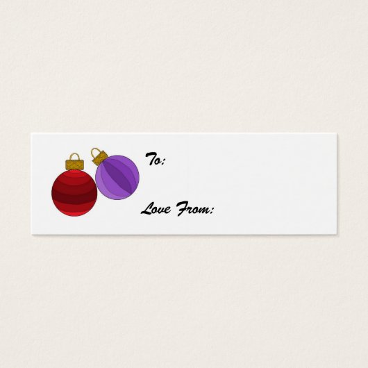 Kerstversiering Mini Visitekaartjes (Voorkant)