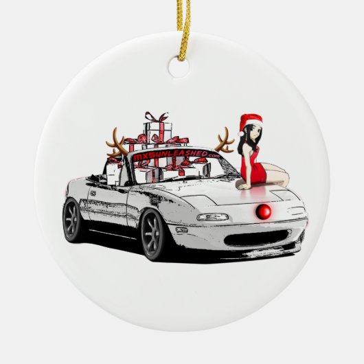 kerstversiering MX5 Miata Keramisch Ornament (Voorkant)