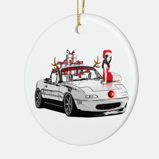 kerstversiering MX5 Miata Keramisch Ornament (Links)