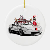 kerstversiering MX5 Miata Keramisch Ornament (Achterkant)