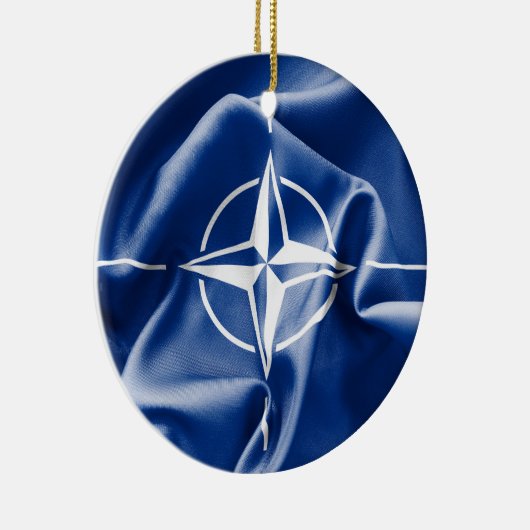 kerstversiering NAVO-vlag Keramisch Ornament (Rechts)