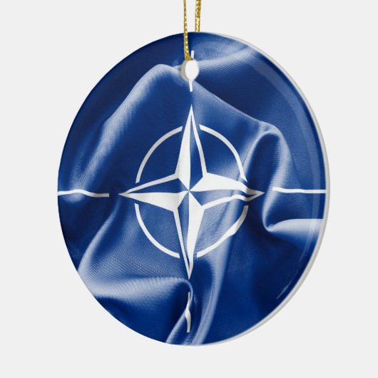 kerstversiering NAVO-vlag Keramisch Ornament (Links)