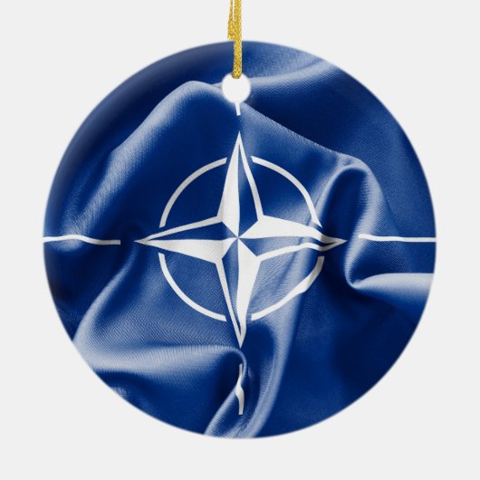 kerstversiering NAVO-vlag Keramisch Ornament (Achterkant)