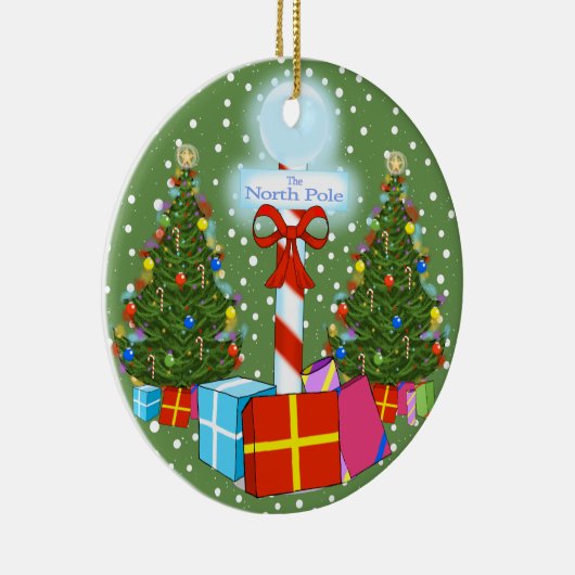 kerstversiering Noordpool Keramisch Ornament (Rechts)