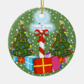 kerstversiering Noordpool Keramisch Ornament (Voorkant)