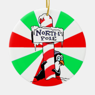 kerstversiering Noordpool Penguin Keramisch Ornament