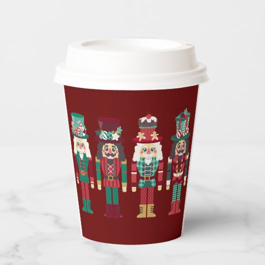 kerstversiering Nutkrakers Papieren Bekers (Voorkant)