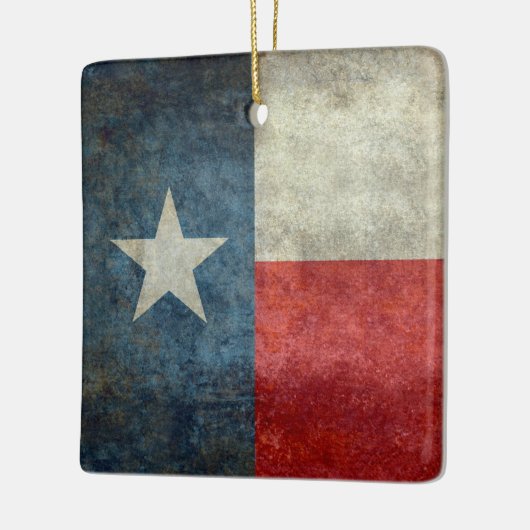 kerstversiering onder de vlag van Texas Keramisch Ornament (Links)
