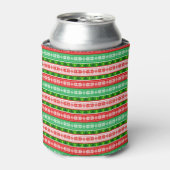 KERSTVERSIERING ONTWERP ROOD WIT GROEN BLIKJESKOELER (Blikje Voorkant)