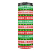 KERSTVERSIERING ONTWERP ROOD WIT GROEN THERMOSBEKER (Achterkant)