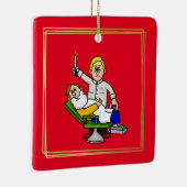 kerstversiering op Barber Day Keramisch Ornament (Rechts)