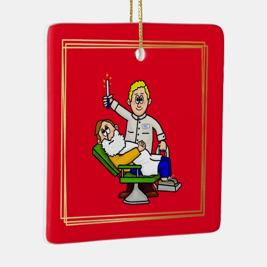 kerstversiering op Barber Day Keramisch Ornament (Rechts)