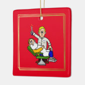 kerstversiering op Barber Day Keramisch Ornament (Links)