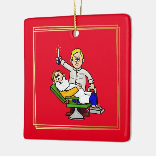 kerstversiering op Barber Day Keramisch Ornament (Links)