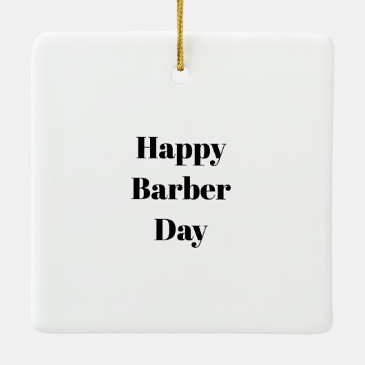 kerstversiering op Barber Day Keramisch Ornament (Achterkant)