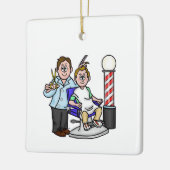 kerstversiering op Barber Day Keramisch Ornament (Links)