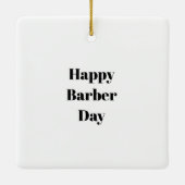 kerstversiering op Barber Day Keramisch Ornament (Achterkant)