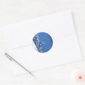Kerstversiering op blauwe Stickers-cadeau Labels (Envelop)