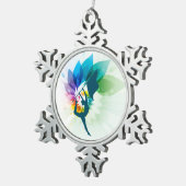 kerstversiering op de kleurengarde tin sneeuwvlok ornament (Rechts)