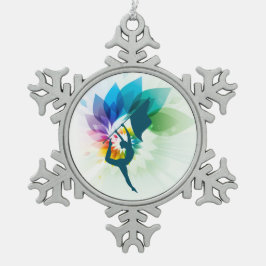 kerstversiering op de kleurengarde tin sneeuwvlok ornament