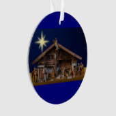 kerstversiering op de nativiteitsscène ornament (voorkant)